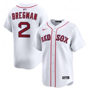 Cheap Men\'s Boston Red Sox #2 Alex Bregman White 2024 Home Limited Stitched Baseball Jersey