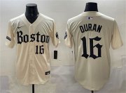 Men's Boston Red Sox #16 Jarren Duran Cream Gothic Vapor Limited Stitched Baseball Jersey Cheap