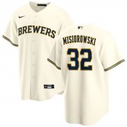 Cheap Men's Milwaukee Brewers #32 Jacob Misiorowski Cream 2025 Stitched Baseball Jersey
