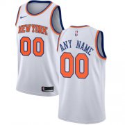 Cheap Men's Nike New York Knicks Customized Authentic White NBA Association Edition Jersey