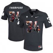 Wholesale Cheap Washington State Cougars 34 Jalen Thompson Black Fashion College Football Jersey