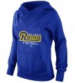 Wholesale Cheap Women's Los Angeles Rams Big & Tall Critical Victory Pullover Hoodie Blue