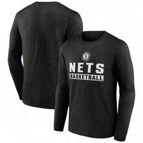Men\'s Brooklyn Nets Black Let\'s Go Long Sleeve T-Shirt
