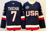 Men's USA #7 Keith Tkachuk Navy 2025 4 Nations Face-Off Stitched Jersey Cheap