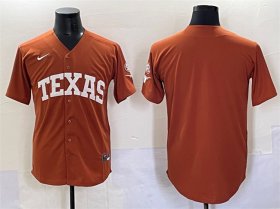 Cheap Men\'s Texas Longhorns Blank Orange SEC Patch Stitched Jersey