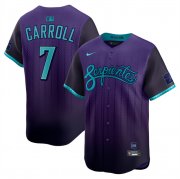 Cheap Men's Arizona Diamondbacks #7 Corbin Carroll Purple 2025 City Connect Limited Stitched Baseball Jersey