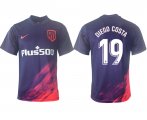 Wholesale Cheap Men 2021-2022 Club Atletico Madrid away aaa version purple 19 Soccer Jersey