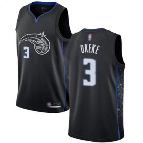 Wholesale Cheap Magic #3 Chuma Okeke Black Basketball Swingman City Edition 2018-19 Jersey