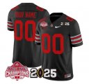 Men's Ohio State Buckeyes Active Player Custom Black 2025 CFP Final With National Champions Patch F.U.S.E. Vapor Limited Stitched Jersey Cheap Wholesale