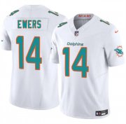 Men's Miami Dolphins #14 Quinn Ewers White 2025 Draft F.U.S.E. Vapor Limited Football Stitched Jersey Cheap