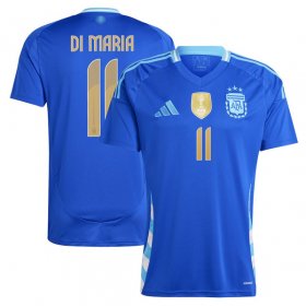 Men\'s Argentina #11 Di maria 2024 Blue Away Soccer Jersey
