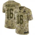 Wholesale Cheap Nike 49ers #16 Joe Montana Camo Men's Stitched NFL Limited 2018 Salute To Service Jersey