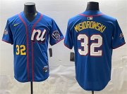 Cheap Men's National League #32 Jacob Misiorowski Blue 2025 All-Star Edition Limited Stitched Baseball Jersey
