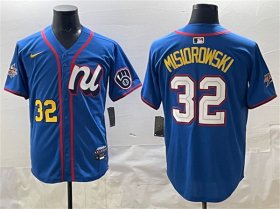 Cheap Men\'s National League #32 Jacob Misiorowski Blue 2025 All-Star Edition Limited Stitched Baseball Jersey