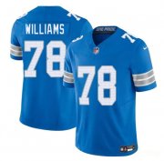 Cheap Men's Detroit Lions #78 Tyleik Williams Blue 2025 Draft F.U.S.E. Vapor Limited Football Stitched Jersey