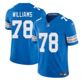 Cheap Men\'s Detroit Lions #78 Tyleik Williams Blue 2025 Draft F.U.S.E. Vapor Limited Football Stitched Jersey