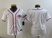 Youth Cincinnati Reds Blank White 2025 Speedway Classic Stitched Baseball Jersey Cheap Wholesale