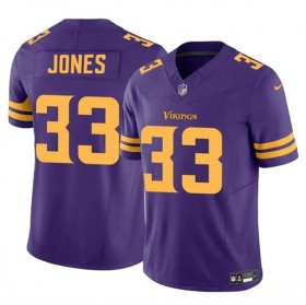 Cheap Men\'s Minnesota Vikings #33 Aaron Jones Purple F.U.S.E. Color Rush Vapor Untouchable Limited Football Stitched Jersey