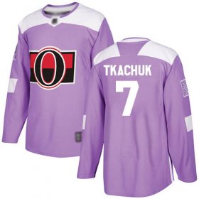 Wholesale Cheap Adidas Senators #7 Brady Tkachuk Purple Authentic Fights Cancer Stitched NHL Jersey