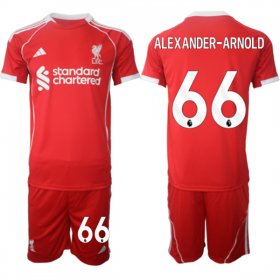 Men\'s Liverpool #66 Trent Alexander-Arnold 2025 Red Home Soccer Jersey Suit