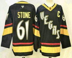 Cheap Men\'s Vegas Golden Knights #61 Mark Stone Black Reverse Retro Authentic Jersey