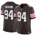 Cheap Men's Cleveland Browns #94 Mason Graham 2025 Draft F.U.S.E. Vapor Limited Football Stitched Jersey