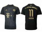 Wholesale Cheap Men 2021-2022 Club Bayern Munchen away aaa version black 11 Adidas Soccer Jersey
