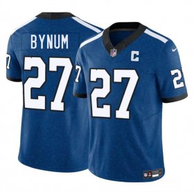 Men\'s Indianapolis Colts #27 Cam Bynum Blue 2025 F.U.S.E. Throwback Vapor Limited Football Stitched Jersey Cheap