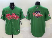 Cheap Men's Philadelphia Phillies Team Big Logo Green Phanatic Limited Stitched Jersey