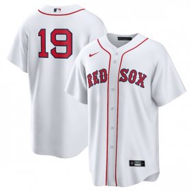 Men\'s Boston Red Sox #19 Roman Anthony White No Name Cool Base Stitched Baseball Jersey