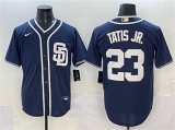 Men's San Diego Padres #23 Fernando Tatis Jr. Navy Cool Base Stitched Baseball Jersey Cheap