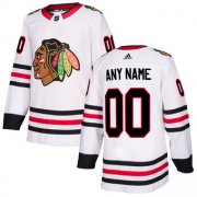 Cheap Men's Chicago Blackhawks adidas White Authentic Custom Jersey