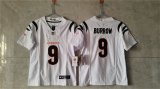 Women's Cincinnati Bengals #9 Joe Burrow White F.U.S.E. Vapor Football Stitched Jersey(Run Small) Cheap Wholesale
