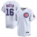 Cheap Men's Chicago Cubs #16 Matthew Boyd White Home Limited Stitched Baseball Jersey