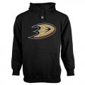 Wholesale Cheap Anaheim Ducks Old Time Hockey Big Logo with Crest Pullover Hoodie Black