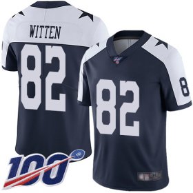 Wholesale Cheap Nike Cowboys #82 Jason Witten Navy Blue Thanksgiving Men\'s Stitched NFL 100th Season Vapor Throwback Limited Jersey