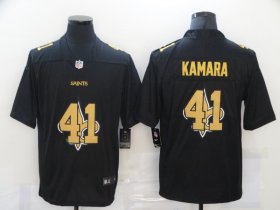 Wholesale Cheap Men\'s New Orleans Saints #41 Alvin Kamara Black 2020 Shadow Logo Vapor Untouchable Stitched NFL Nike Limited Jersey