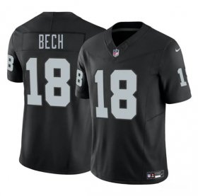 Cheap Men\'s Las Vegas Raiders #18 Jack Bech Black 2025 Draft F.U.S.E. Vapor Untouchable Football Stitched Jersey