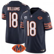 Men's Chicago Bears #18 Caleb Williams Navy 2025 F.U.S.E. With 1-Star C Patch And VMH Patch Vapor Untouchable Limited Football Stitched Jersey Cheap Wholesale