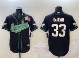Cheap Men's Philadelphia Eagles #33 Cooper DeJean Black 2025 Super Bowl LIX Patch Cool Base Stitched Baseball Jersey