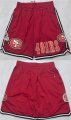 Men's San Francisco 49ers Red Shorts (Run Small) Cheap Wholesale