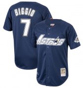 Cheap Men's Houston Astros #7 Craig Biggio Navy 1994 Stitched Baseball Jersey