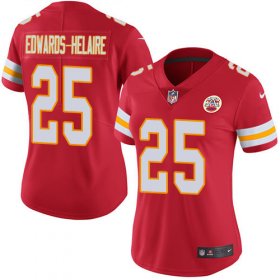 Wholesale Cheap Nike Chiefs #25 Clyde Edwards-Helaire Red Team Color Women\'s Stitched NFL Vapor Untouchable Limited Jersey