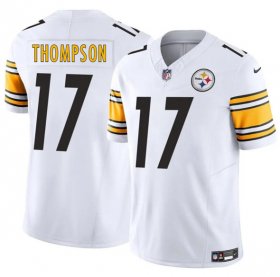 Cheap Men\'s Pittsburgh Steelers #17 Skylar Thompson White 2025 F.U.S.E. Vapor Untouchable Limited Football Stitched Jersey