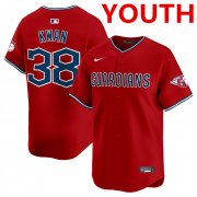 Youth Cleveland Guardians #38 Steven Kwan Red Alternate Limited Stitched Baseball Jersey Cheap