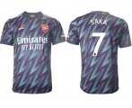 Wholesale Cheap Men 2021-2022 Club Arsenal Second away aaa version blue 7 Soccer Jersey