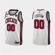Cheap Men's Chicago Bulls Active Player Custom 2022-23 White City Edition Stitched Basketball Jersey