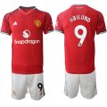Cheap Men's Manchester United #9 Rasmus Hojlund 2025-26 Red Home Soccer Jersey Suit