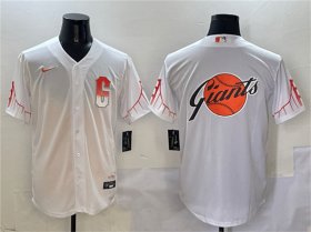Cheap Mens San Francisco Giants Team Big Logo White City Connect Cool Base Stitched Baseball Jersey