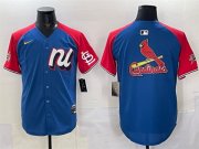 Men's National League St. Louis Cardinals Team Big Logo Blue Red Alternate 2025 All-Star Edition Limited Stitched Baseball Jersey Cheap Wholesale